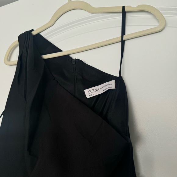 NWT Ieena For Mac Duggal One Shoulder Tiered Ruffle Gown Women’s Black Gold 8 - Picture 4 of 7